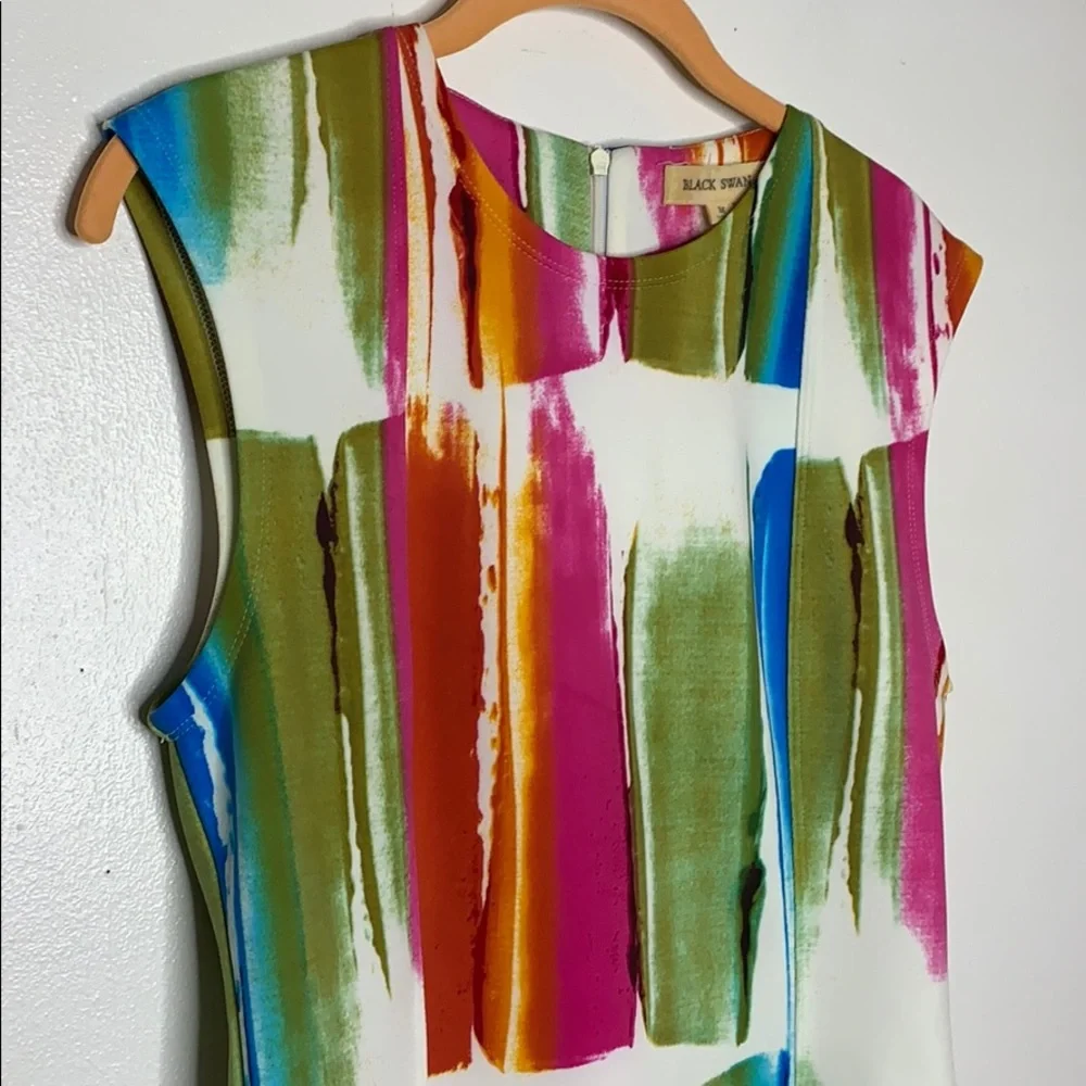 Black Swan Painted Spandex‎ A-line Dress